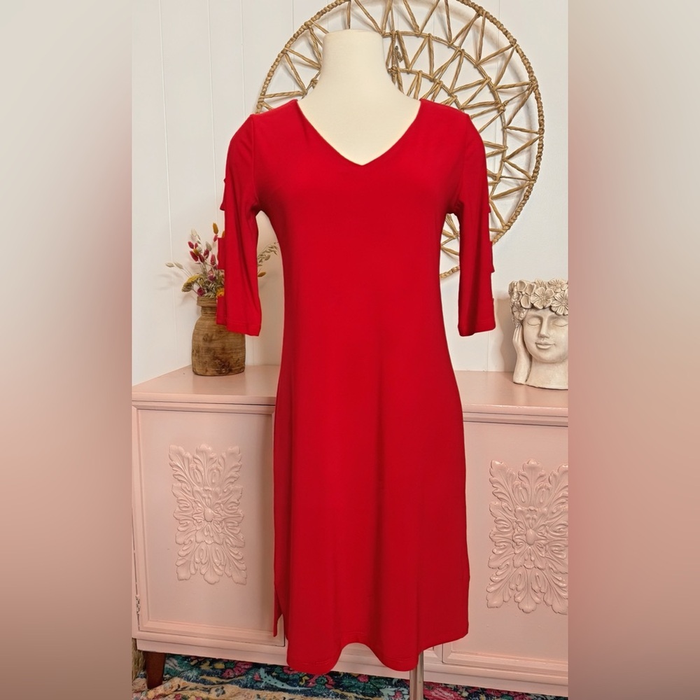 Clara Sun Woo XS Elegant Red Women's Dress